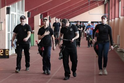 ČlanoviVaraždinskog streličarskog kluba na natjecanju na stadionu Sloboda