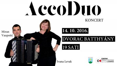 Harmonikaški duo AccoDuo u petak u ludbreškom dvorcu Batthyany