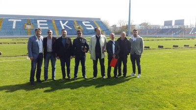 Predstavnici HNS-a, ŽNS-a, NK Varaždina i Zajednice SUGV-a prilikom današnjeg obilaska stadiona