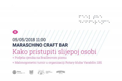 Danas od 11 sati radionica u Maraschino Craft baru &quot;Kako pristupiti slijepoj osobi&quot;