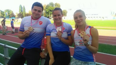 Ožeg, Jambrović i Leščak (s lijeva),osvajači medalja na PH u Zagrebu