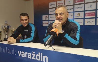 Dominik Glavina i Luka Bonačić na današnjem susretu s novinarima u klubu