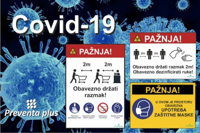 Preventa plus: Sigurnosni znakovi vezani uz mjere prevencije koronavirusa