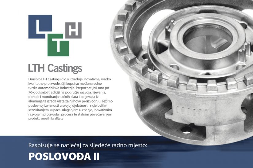 LTH Castings traži poslovođu