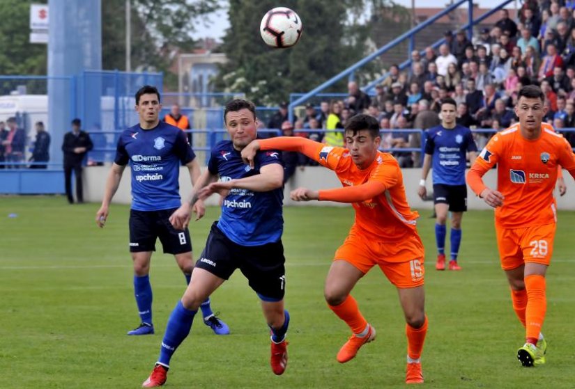 Detalj s utakmice Varaždina i Šibenika odigrane u sklopu Druge HNL prije dvije sezone na Gradskom stadionu pred 9 000 gledatelja