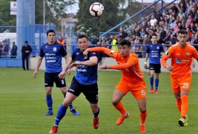 Detalj s utakmice Varaždina i Šibenika odigrane u sklopu Druge HNL prije dvije sezone na Gradskom stadionu pred 9 000 gledatelja