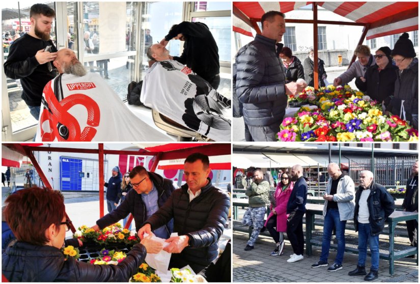 FOTO Gužva na placu: &#039;Fuliri&#039; uređivali brkate i bradate muškarce, Bosilj poklanjao jaglace