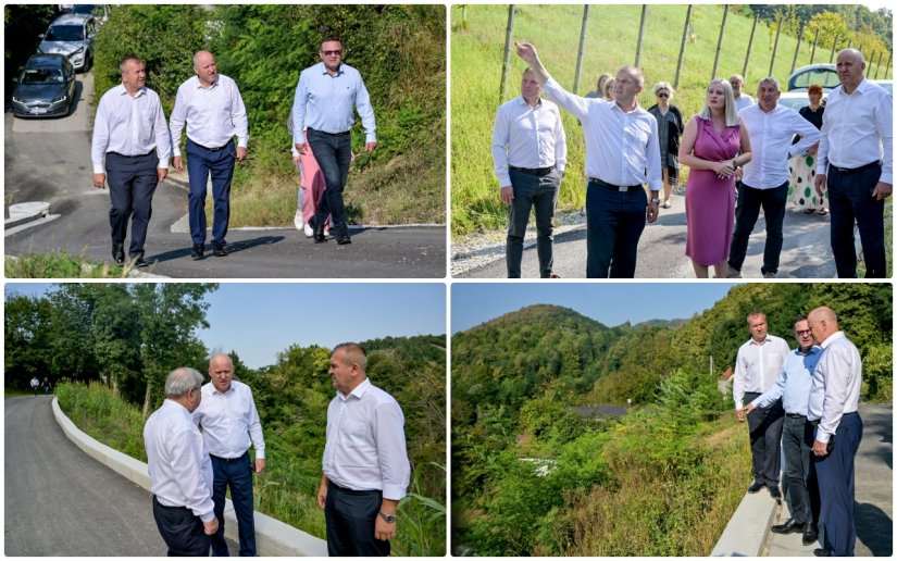 FOTO U županiji u tri godine sanirano čak 55 klizišta, tri je danas obišao potpredsjednik Vlade i ministar Bačić sa županom Stričakom